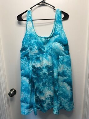 Torrid Blue Ocean Print One-Piece Swimsuit